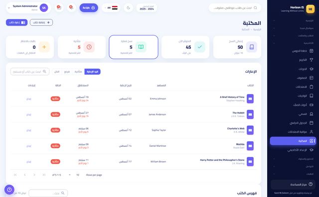 المكتبة والإعارة
