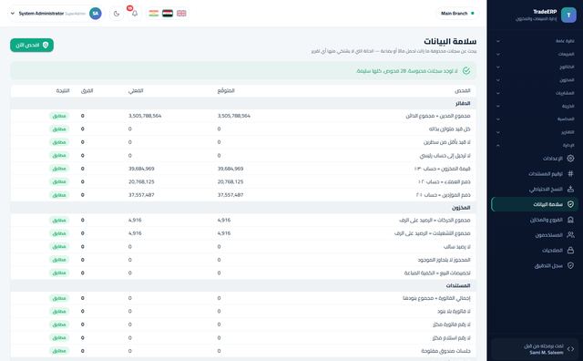 فحص سلامة البيانات