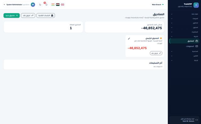 الخزينة والصناديق